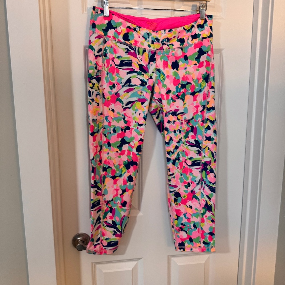Lilly Pulitzer Luxletic Weekender Capri Legging EUC XL